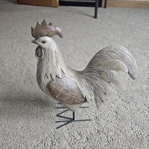 Rustic Brown Rooster Figurine